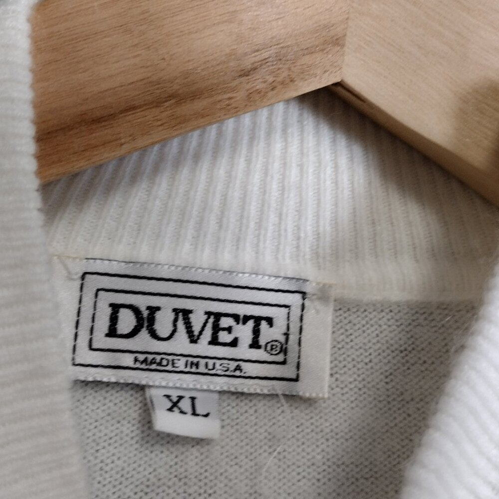 DUVET USA Ivory Pearl Shoulder Sweater XL Mock Neck Knit - Picture 4 of 11